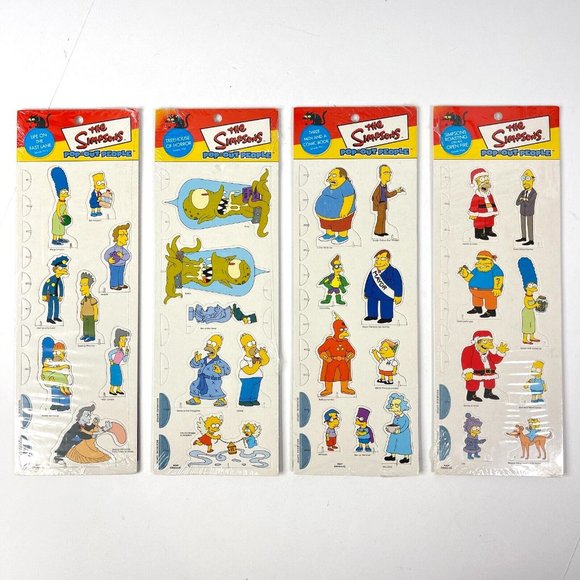 The Simpsons Vtg 4 Pop Out People 2001 Episode Sets Christmas Terror Comic Book - Picture 2 of 11